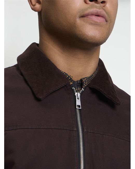 Ben Sherman Multicolor Chore Jacket In Dark Brown for men