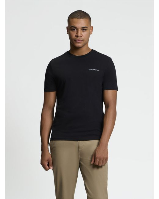 Ben Sherman Blue Short Sleeve Signature Tshirt In Black for men
