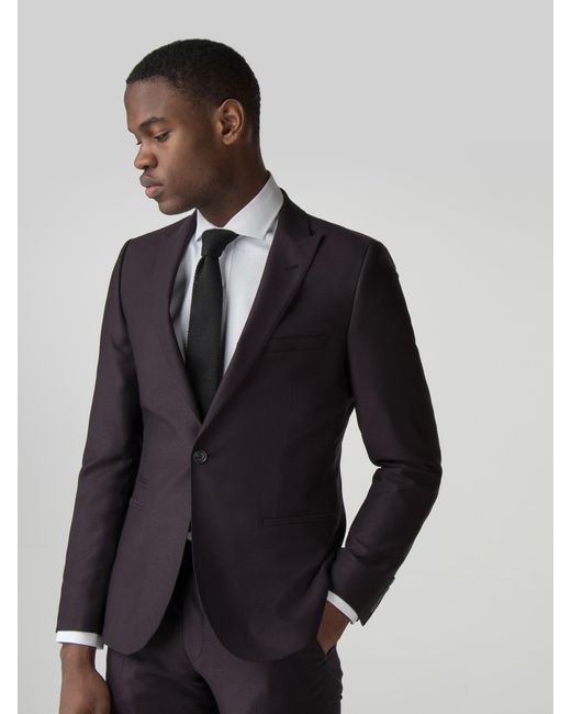 Ben Sherman Blue Mulberry Crepe Weave Camden Fit Suit for men
