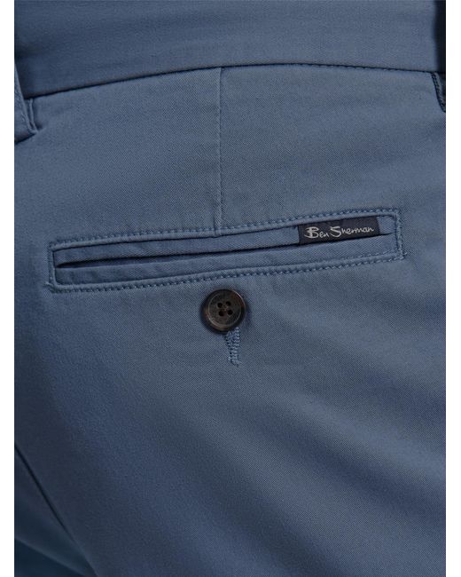 Ben Sherman Blue Signature Slim Stretch Chino In Indigo for men