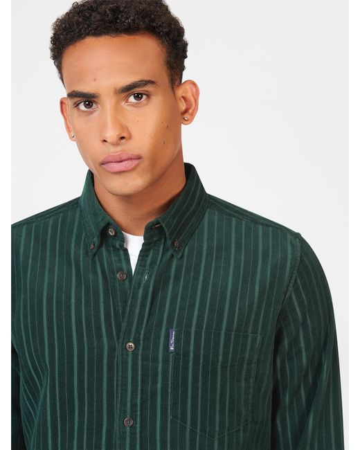 Ben Sherman Green Cord Shirt for men