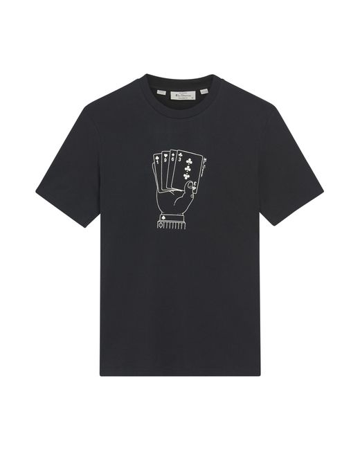 Ben Sherman Hidden Ace Tee In Black for men