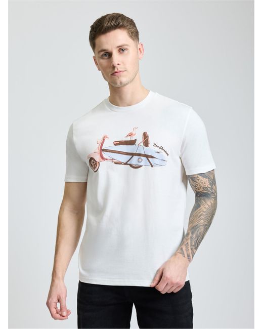 Ben Sherman White Surf Scooter In Ivory for men