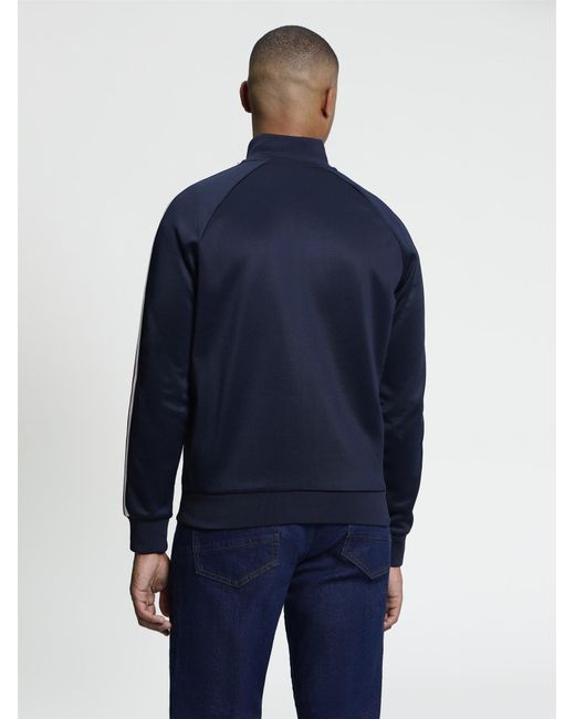 Ben Sherman Blue House Tape Track Top In Dark Navy for men
