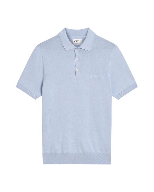 Ben Sherman White Signature Short Sleeve Polo In for men
