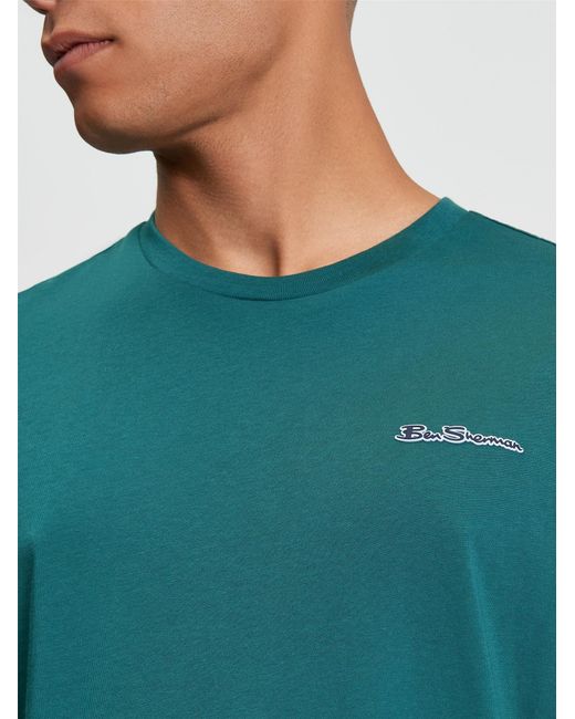 Ben Sherman Green Signature Logo Tee In Teal for men