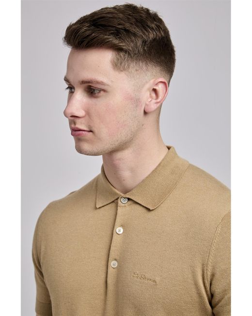Ben Sherman Blue Short Sleeve Signature Polo for men