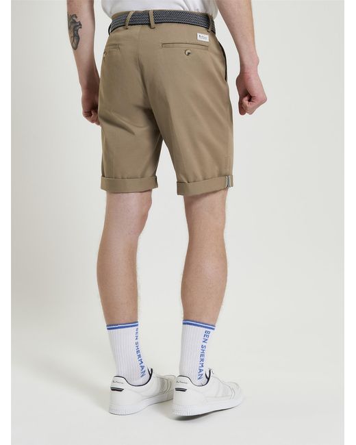 Ben Sherman White Signature Chino Shorts In for men