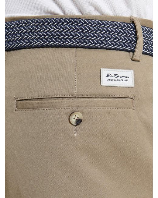 Ben Sherman White Signature Chino Shorts In for men
