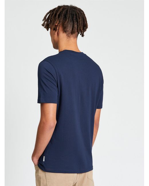 Ben Sherman Blue Short Sleeve Cassette Stack Tshirt In Dark Navy for men