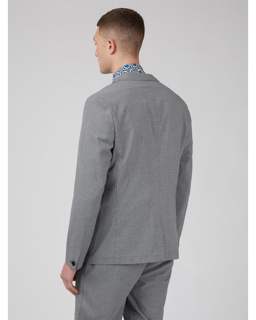 Ben Sherman Gray Black Check Suit for men