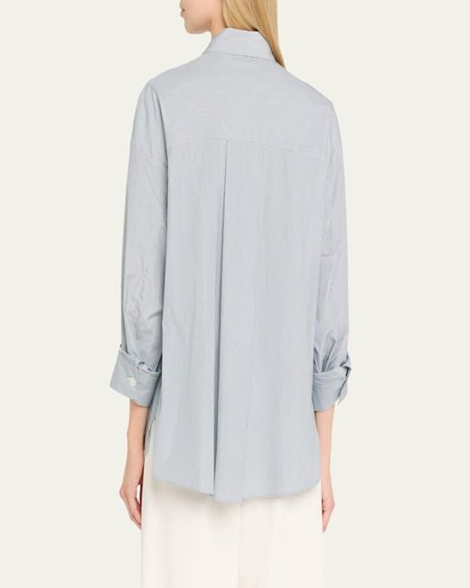 Twp White New Earl Striped Button-Front Shirt