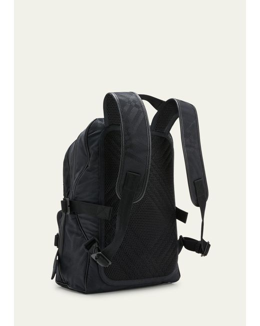 Burberry Black Nylon Jacquard Check Backpack for men