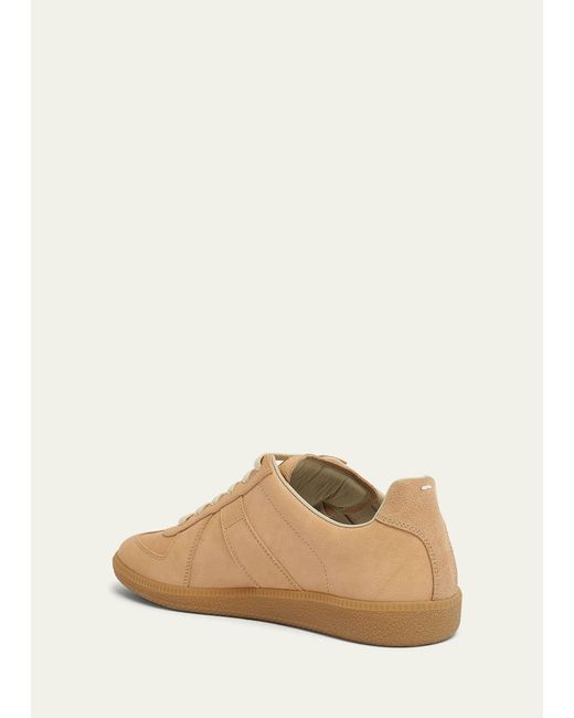 Maison Margiela Natural Replica Mixed Leather Low-top Sneakers