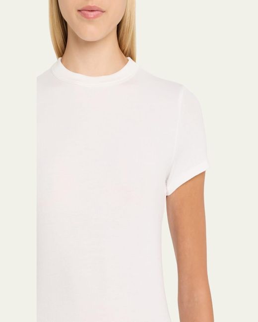 FRAME Natural Ribbed Crewneck Baby Tee