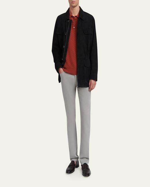 Brioni Black Suede Field Jacket for men