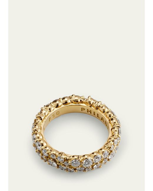 Paul Morelli Metallic 6mm Confetti Diamond Band Ring In 18k Gold
