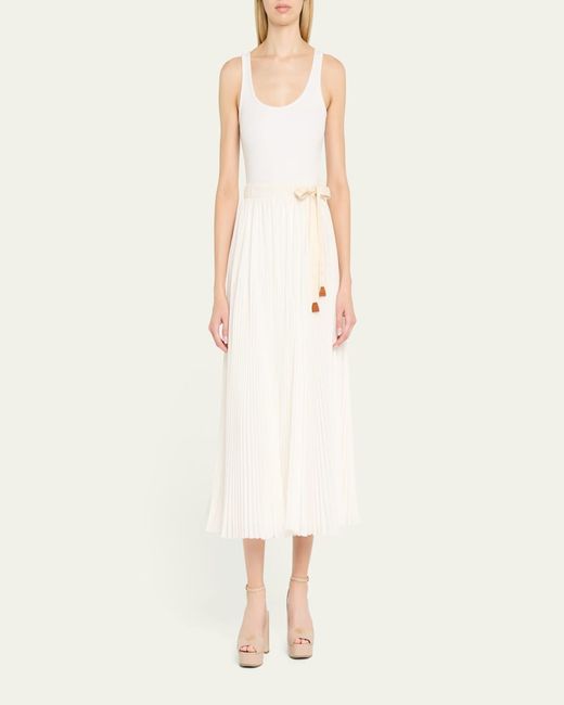 Prada Natural Nappa Triangle Peep-Toe Platform Sandals