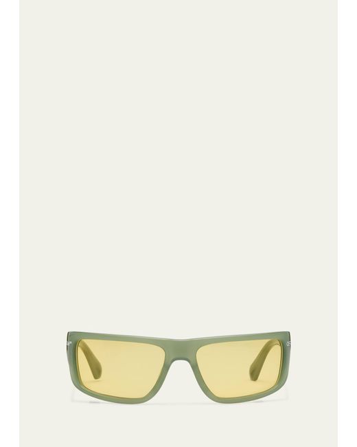 Off-White c/o Virgil Abloh Natural Bologna Acetate Wrap Sunglasses for men