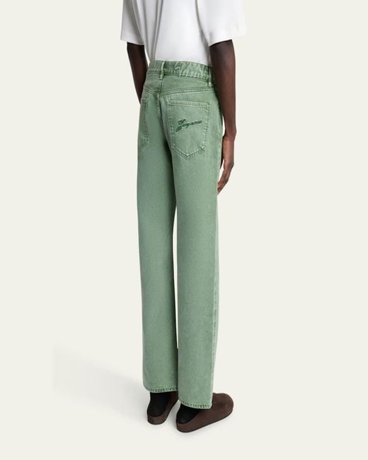 Jacquemus Green Le De-Nimes Straight-Fit Jeans for men