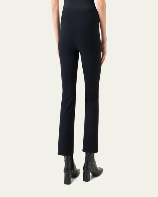 Akris Punto Black Cindy Signature Jersey Bootcut-Leg Ankle Pants