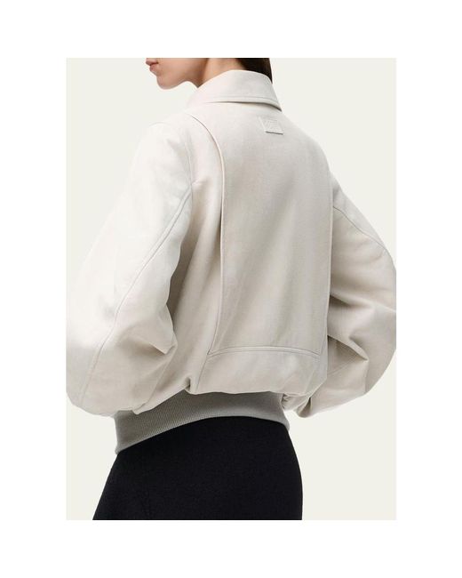 Loewe Natural Suede Oversized Bomber Jacket