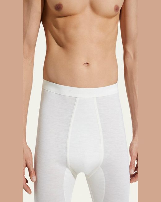 Zimmerli of Switzerland Natural Wool-Blend Long Johns for men