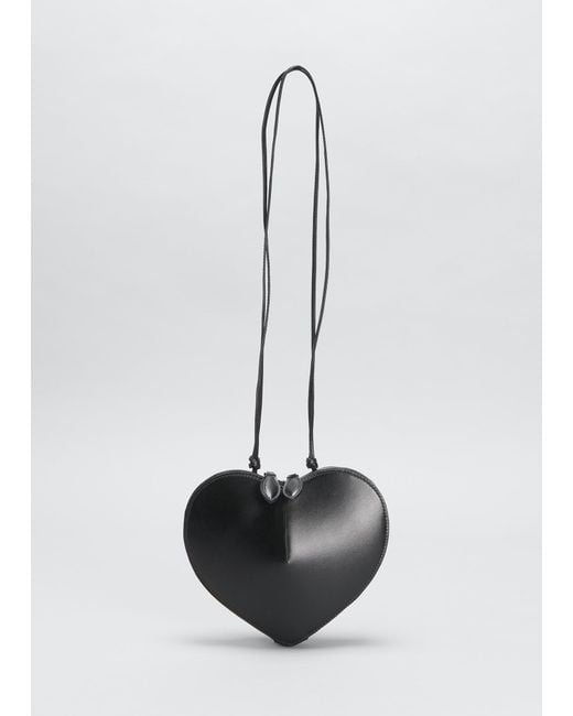Alaïa Heart Leather Shoulder Bag in White | Lyst