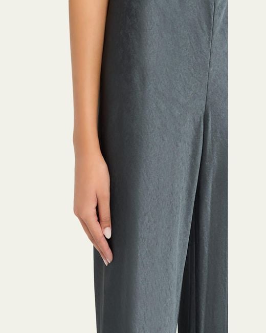 Vince Natural Fluid Bias-Cut Crushed Satin Pants