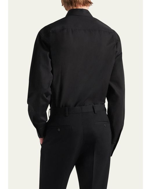 Prada Black Poplin Sport Shirt for men