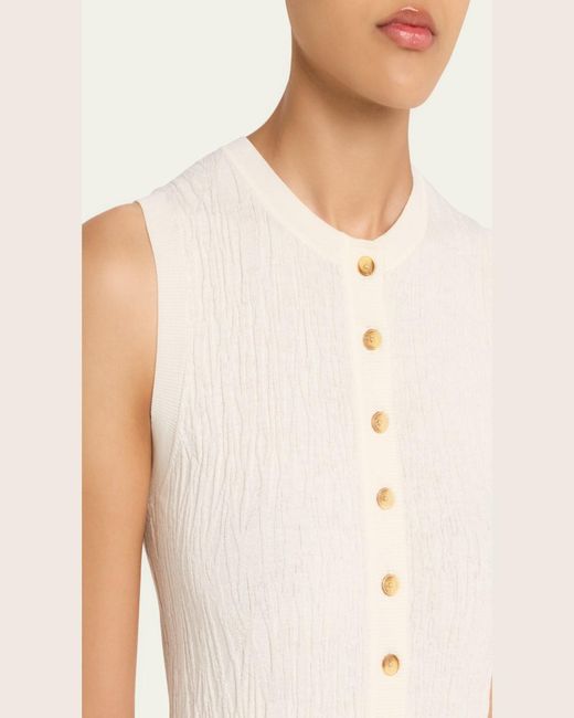 Anna Quan Natural Serafina Button-Front Top