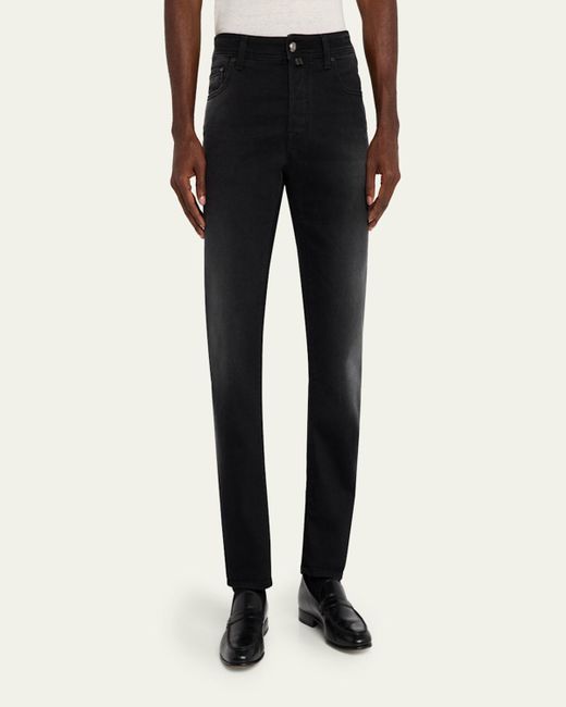 Jacob Cohen Black Bard Denim Slim Fit Jeans for men