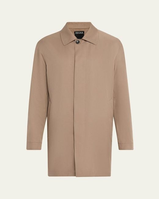 Zegna Natural Microfiber Raincoat for men