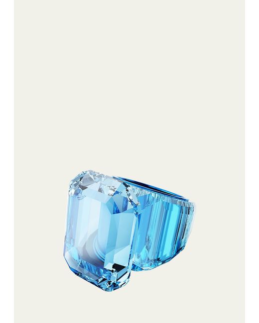 Swarovski Blue Lucent Crystallized Statement Ring