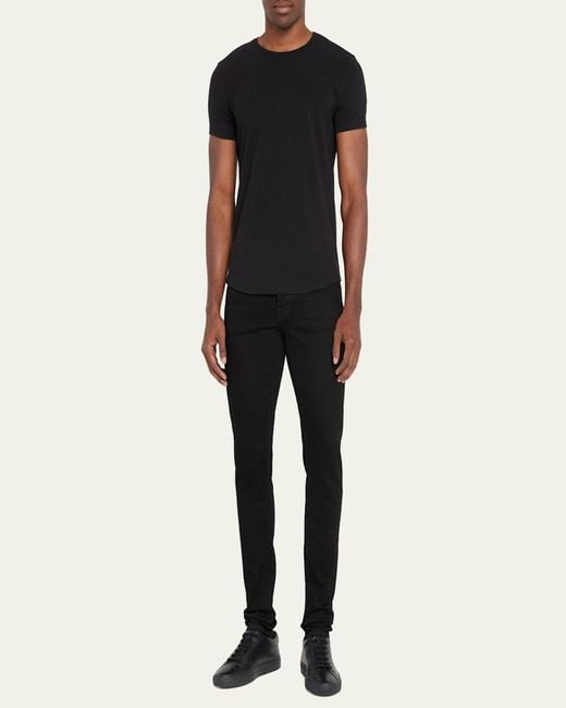 Monfrere Black Dann Solid Crew T-Shirt for men