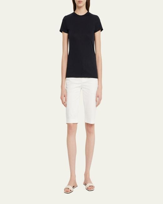 Vince Black Essential Crewneck Pima Cotton Tee