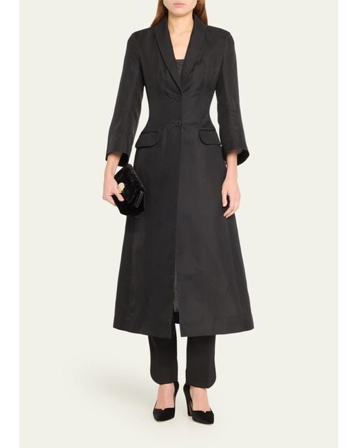 Chloé Black + Net Sustain + Atelier Jolie Organic Silk-crepe Coat
