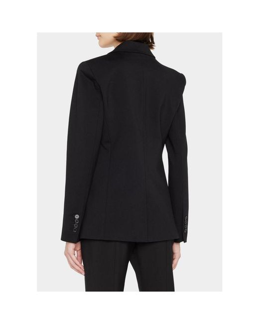 Kobi Halperin Black Collette Peak-Lapel Single-Button Jacket