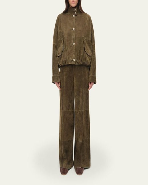 Jonathan Simkhai Green Marley Suede Jacket