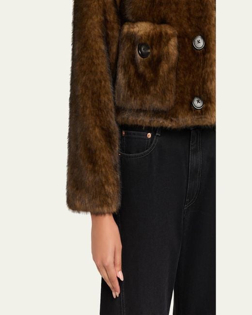 Marc Jacobs Brown Teddy Cropped Jacket