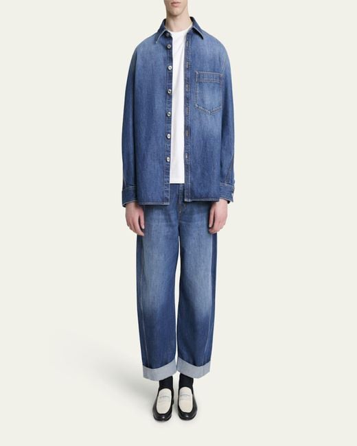 Givenchy Blue Twisted-Seam Denim Jeans for men