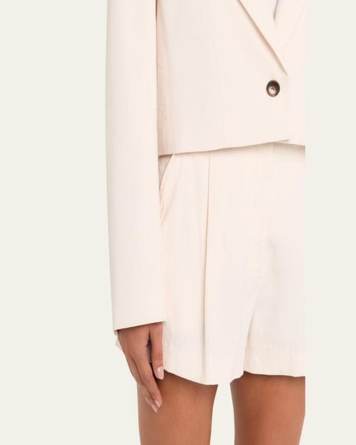 A.L.C. Natural Cam Cropped Single-Breasted Jacket