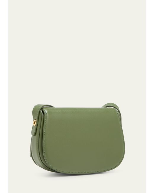 Loro Piana Green Ghiera Mini Leather Crossbody Bag