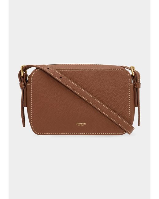 Oroton Margot Zip Camera Crossbody Bag in Brown Lyst
