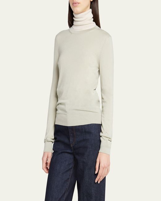 Loro Piana Natural Long-Sleeve Cashmere Sweater
