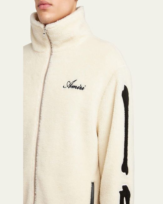Amiri Natural Sherpa Bones Blouson Jacket for men