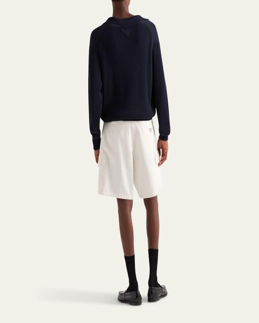 Prada Natural Denim Bermuda Shorts for men