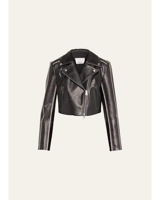 Jonathan Simkhai Black Oslo Faux Leather Moto Jacket