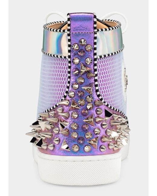 Christian Louboutin Lou Pik Pik 2 Orlato Mesh & Leather Spiked