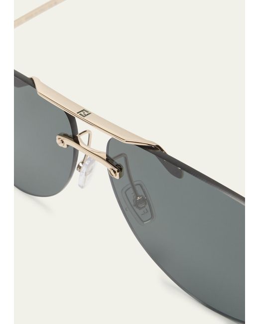 Fendi Green Sky Monogram Metal Sunglasses for men